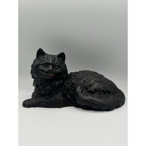 Antique Cast Iron Black Persian Cat Doorstop